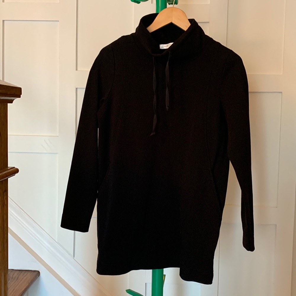 Simons, Sweatshirt Tunic, High neck, Black, Small